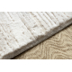 Modern carpet DUKE 51557 cream / gold - Geometric, structured, very soft, fringes