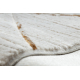 Modern carpet DUKE 51557 cream / gold - Geometric, structured, very soft, fringes