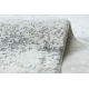 Modern szőnyeg DUKE 51378 krém / szürke - Beton, kő strukturált, nagyon puha, rojtokkal