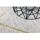 Moderne teppe DUKE 51245 krem / gull - Trellis, strukturert, veldig myk, frynser