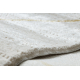 Modern carpet DUKE 51245 cream / gold - Trellis, structured, very soft, fringes
