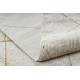 Modern tapijt DUKE 51245 crème / goud - Latwerk, gestructureerd, zeer zacht, franjes