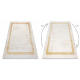 Modern carpet DUKE 51524 cream / gold - Frame, greek structured, very soft, fringes