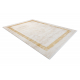 Модерен килим DUKE 51524 кремав / злато - Рамка, Грецька структурирана, много мека, ресни
