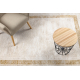 Moderný koberec DUKE 51524 krémová / zlatá - Rám, grécky štruktúrovaný, veľmi jemný, strapce