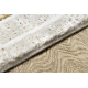 Модерен килим DUKE 51524 кремав / злато - Рамка, Грецька структурирана, много мека, ресни