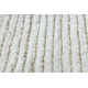 Moderne teppe DUKE 51376 krem - Striper, strukturert, veldig myk, frynser