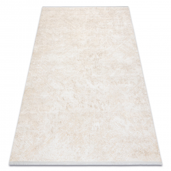 Moderne tæppe DUKE 51541 creme - Geometrisk, struktureret, meget blød, frynser