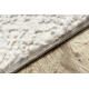 Modern carpet DUKE 51541 cream - Geometric, structured, very soft, fringes