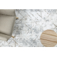 Modern carpet DUKE 51393 cream / gold - Geometric, vintage structured, very soft, fringes