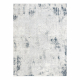 Moderní koberec DUKE 51558 krémová / modrá - Geometrická vintage, strukturovaný, velmi jemný, třásně