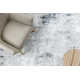 Modern carpet DUKE 51558 cream / blue - Geometric vintage structured, very soft, fringes