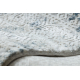 Модерен килим DUKE 51558 кремав / син - геометричен vintage, структурирана, много мека, ресни
