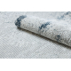 Модерен килим DUKE 51558 кремав / син - геометричен vintage, структурирана, много мека, ресни