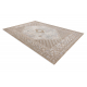 Wool carpet ANTIGUA 518 76 JX100 OSTA - Rosette, frame, flat-woven beige
