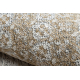 Wollen tapijt ANTIGUA 518 76 JX100 OSTA - Rozet, frame, vlakgeweven beige ​