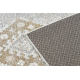 Вълнен килим ANTIGUA 518 76 JX100 OSTA - Розета, рамка, плоскотъкан бежов
