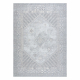 Vlněný koberec ANTIGUA 518 76 JY910 OSTA - Rozeta, rám, plošně tkaný světle šedá