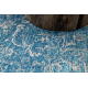 Tapis en laine ANTIGUA 518 75 JS500 OSTA - Ornement tissé à plat bleu