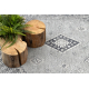 Tappeto in lana ANTIGUA 518 76 XX032 OSTA - Rosetta, struttura, tessitura piatta grigio 