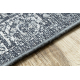 Вълнен килим ANTIGUA 518 76 XX032 OSTA - Розета, рамка, плоскотъкан сива