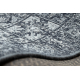 Vlněný koberec ANTIGUA 518 76 XX032 OSTA - Rozeta, rám, plošně tkaný šedý 