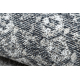 Wollteppich ANTIGUA 518 76 XX032 OSTA - Rosette, Rahmen, flach gewebt grau