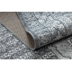 Tapis en laine ANTIGUA 518 76 XX032 OSTA - Rosace, cadre, tissé à plat gris 