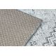 Вълнен килим ANTIGUA 518 76 XX032 OSTA - Розета, рамка, плоскотъкан сива