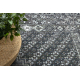 Шерстяний килим ANTIGUA 518 76 XX033 OSTA - Розетка, каркас, плетіння темно-сірий