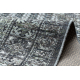 Вълнен килим ANTIGUA 518 76 XX033 OSTA - Розета, рамка, плоскотъкан тъмно сив