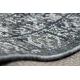 Tapis en laine ANTIGUA 518 76 XX033 OSTA - Rosace, cadre, tissé à plat gris foncé