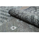 Vlnený koberec ANTIGUA 518 76 XX033 OSTA - Rosette, rám, plocho tkaný tmavosivá