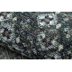 Alfombra de lana ANTIGUA 518 76 XX033 OSTA - Rosetón, estructura, tejido plano gris oscuro