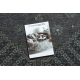 Vlněný koberec ANTIGUA 518 76 XX033 OSTA - Rozeta, rám, plošně tkaný tmavošedý