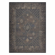 Wollen tapijt ANTIGUA 518 76 JG900 OSTA - Rozet, frame, vlakgeweven donker bruin