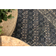 Gyapjú szőnyeg ANTIGUA 518 76 JG900 OSTA - Rozetta, keret, lapos szövésű sötétbarna