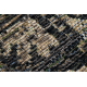 Wollteppich ANTIGUA 518 76 JG900 OSTA - Rosette, Rahmen, flach gewebt dunkelbraun