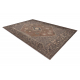 Vlněný koberec ANTIGUA 518 77 JF300 OSTA - Rozeta, rám, plošně tkaný hnědý