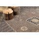 Gyapjú szőnyeg ANTIGUA 518 77 JF300 OSTA - Rozetta, keret, lapos szövésű barna