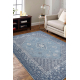 Tapis en laine ANTIGUA 518 76 KB500 OSTA - Rosace, cadre, tissé à plat gris / bleu 
