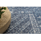 Vlněný koberec ANTIGUA 518 76 KB500 OSTA - Rozeta, rám, plošně tkaný šedý / modrý 
