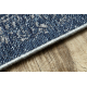 Tapis en laine ANTIGUA 518 76 KB500 OSTA - Rosace, cadre, tissé à plat gris / bleu 