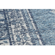 Vuneni tepih ANTIGUA 518 76 KB500 OSTA - Rozeta, okvir, ravno tkani sivi / plava