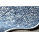 Tapis en laine ANTIGUA 518 76 KB500 OSTA - Rosace, cadre, tissé à plat gris / bleu 