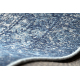 Вълнен килим ANTIGUA 518 76 KB500 OSTA - Розета, рамка, плоскотъкан сива / син 