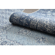 Tapis en laine ANTIGUA 518 76 KB500 OSTA - Rosace, cadre, tissé à plat gris / bleu 