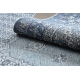 Vuneni tepih ANTIGUA 518 76 KB500 OSTA - Rozeta, okvir, ravno tkani sivi / plava