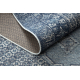 Tapis en laine ANTIGUA 518 76 KB500 OSTA - Rosace, cadre, tissé à plat gris / bleu 