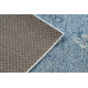 Tapis en laine ANTIGUA 518 76 KB500 OSTA - Rosace, cadre, tissé à plat gris / bleu 